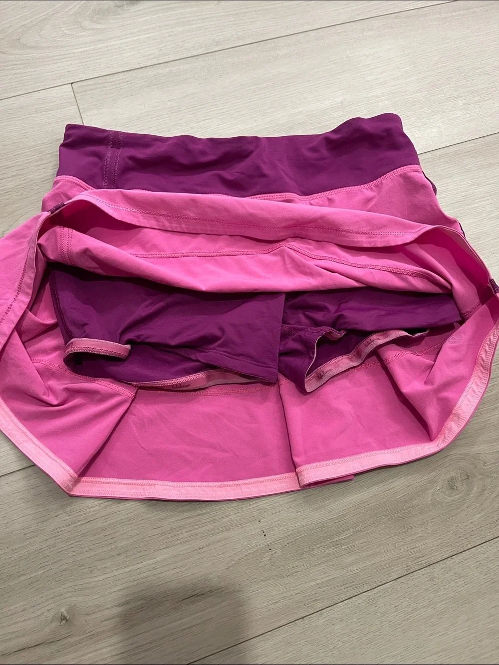 Lululemon Pink Athletic Skirt with Dark Pink Waistband
